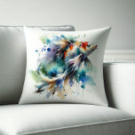 Watercolor Koi Fish Pillows<br><div class="desc">Elevate your home decor with the serene elegance of our watercolor koi fish throw pillows, featuring vibrant, meticulously crafted artwork of graceful koi fish in hues of orange, red, blue, green and white. Symbolizing good fortune and beauty, this pillow captures the essence of these majestic creatures against a tranquil background,...</div>