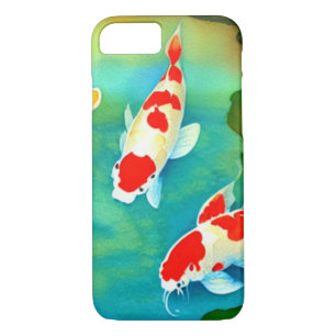 Watercolor Koi Fish Swimming in Pond Case-Mate iPhone Case