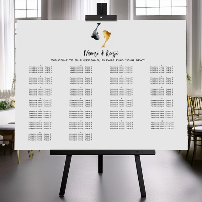 Watercolor Koi Fish Wedding Poster (Creator Uploaded)