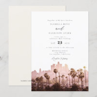 Watercolor LA Los Angeles California City Wedding