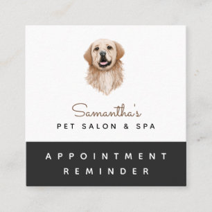 Watercolor Labrador Dog Pet Appointment Reminder Square Business Card