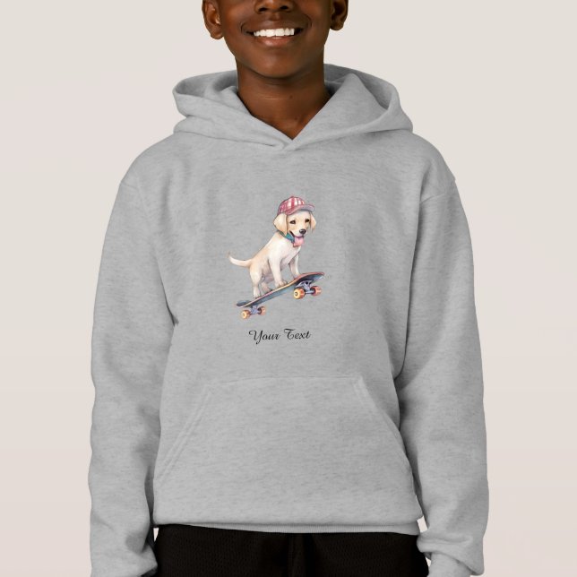 Watercolor Labrador Retriever Kids Pullover Sweat  (Devant)