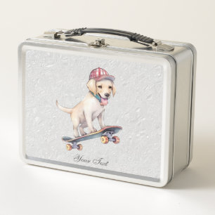 Watercolor Labrador Retriever Metal Lunch Box