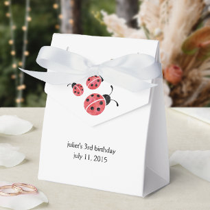 Watercolor Ladybug Birthday Party Favour Boxes