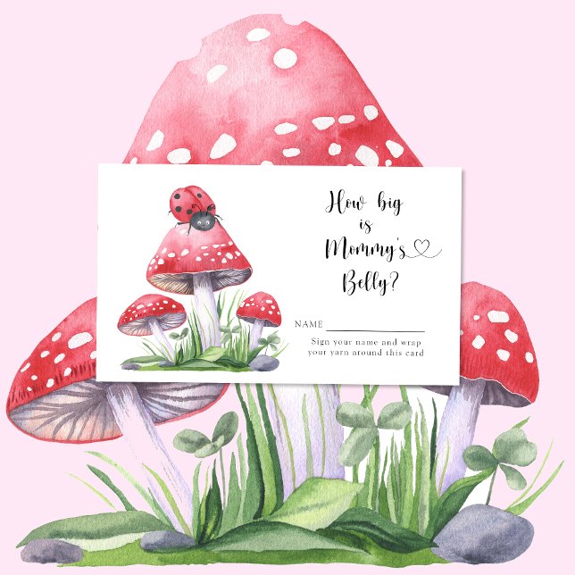 Watercolor ladybug - How big is mommy's belly Enclosure Card (Creator Uploaded)