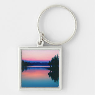WATERCOLOR LAKE KEYCHAIN