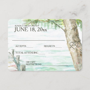 Watercolor Lake Wedding Response