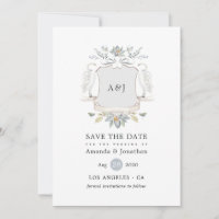 Watercolor Lakeside Wedding Monogram Crest