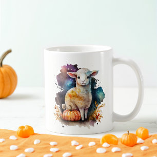 Watercolor Lamb Halloween Coffee Mug
