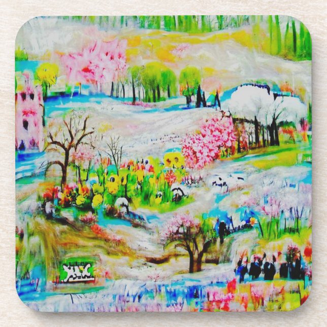 Watercolor Landscape 2 Coaster (Front)