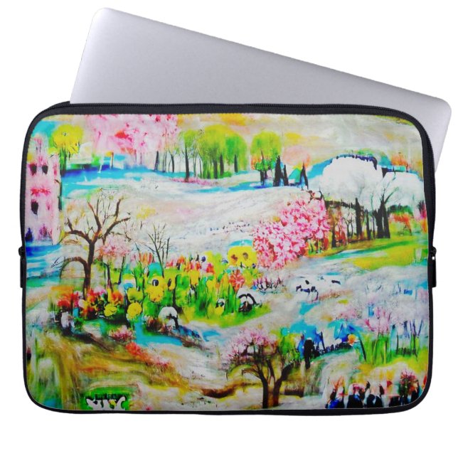 Watercolor Landscape 2 Laptop Sleeve (Front)
