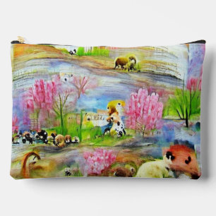 Watercolor Landscape Accessory Pouch