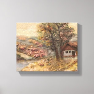 Watercolor Landscape Canvas Print