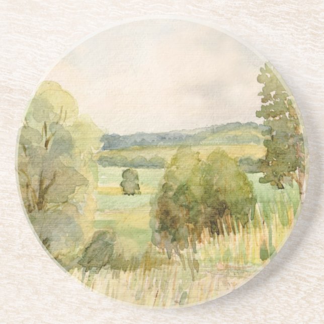 Watercolor Landscape Coaster (Front)