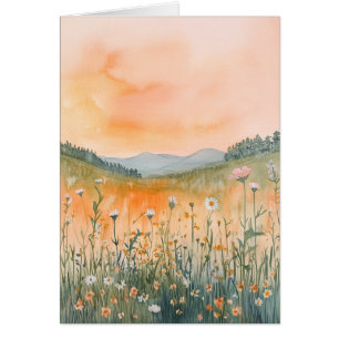 Watercolor Landscape Greeting Notecard All Occas