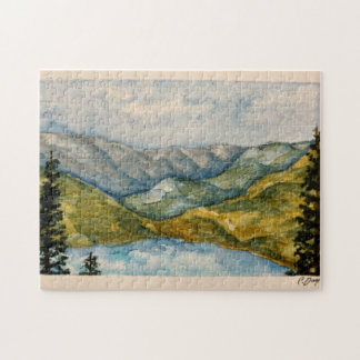 watercolor landscape jigsaw puzzle