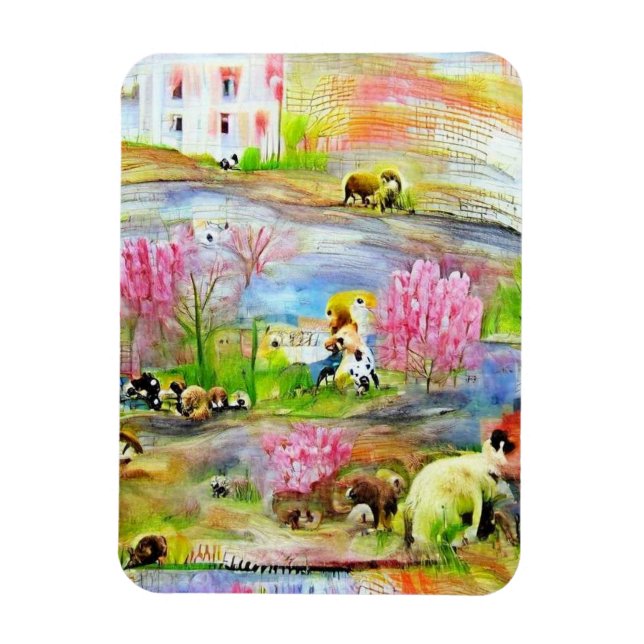 Watercolor Landscape  Magnet (Vertical)