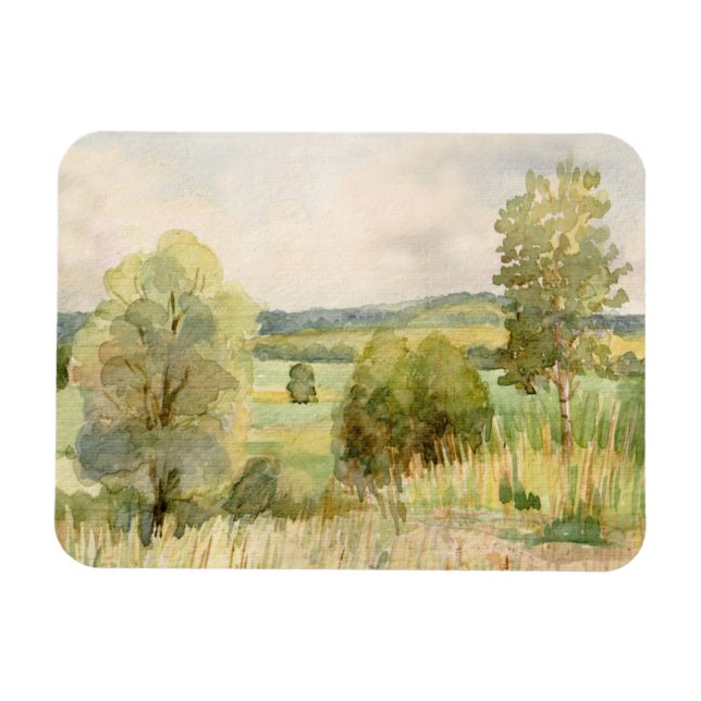 Watercolor Landscape Magnet (Horizontal)