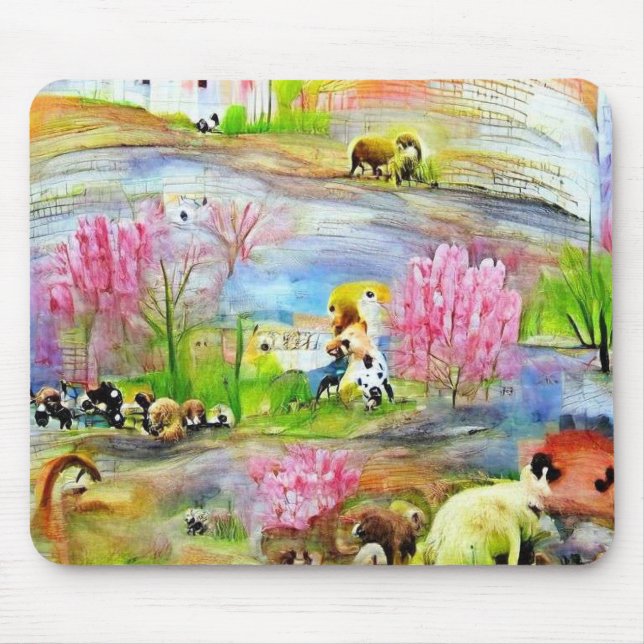 Watercolor Landscape  Mouse Pad (Front)
