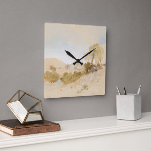 Watercolor Landscape Near San Francisco, Mexico Square Wall Clock