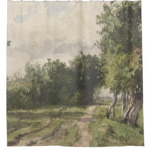 Watercolor Landscape of Path - Constant Troyon