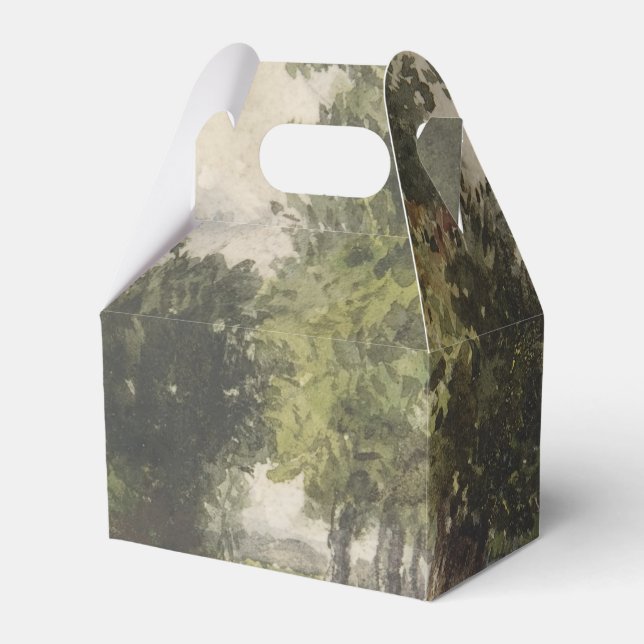 Watercolor Landscape of Path - Constant Troyon Favor Box (Front Side)