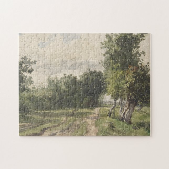 Watercolor Landscape of Path - Constant Troyon Jigsaw Puzzle (Horizontal)