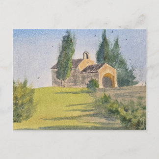 Watercolor Landscape Painting Postcard