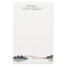 watercolor landscape personal stationary