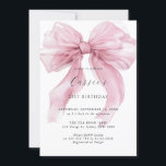 Watercolor Large Pink Bow Ribbon 21st Birthday Invitation<br><div class="desc">Designed to coordinate with our Pink Ribbon collection,  this birthday invitation features gorgeous silky ribbon in watercolour pink shades. For more advanced customization of this design,  e.g. changing layout,  font or text size please click the "CUSTOMIZE" button above. Please contact me for any questions!</div>