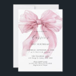 Watercolor Large Pink Bow Ribbon 21st Birthday Invitation<br><div class="desc">Designed to coordinate with our Pink Ribbon collection,  this birthday invitation features gorgeous silky ribbon in watercolour pink shades. For more advanced customization of this design,  e.g. changing layout,  font or text size please click the "CUSTOMIZE" button above. Please contact me for any questions!</div>