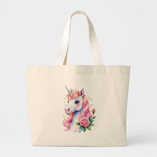 Watercolor large tote bag