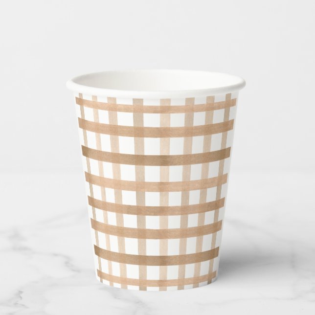 Watercolor Laundry Fall Boho Baby Shower  Paper Cups (Front)