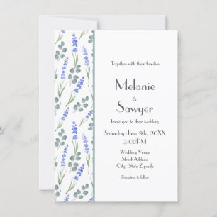Watercolor Lavender and Eucalyptus Pattern Invitation
