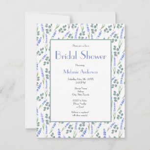 Watercolor Lavender and Eucalyptus Pattern Invitation