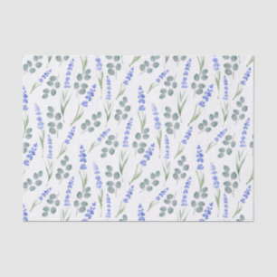 Watercolor Lavender and Eucalyptus Pattern Tissue Paper