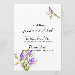 Watercolor Lavender and Green Florals Program