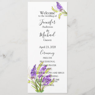 Watercolor Lavender and Green Florals Program