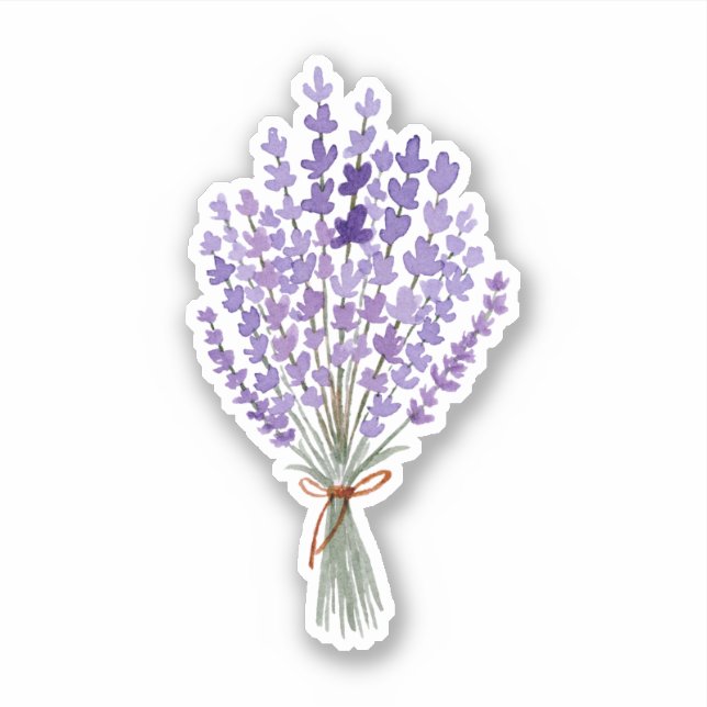 Watercolor Lavender Bouquet  (Front)