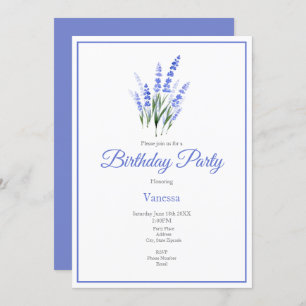 Watercolor Lavender Bouquet Invitation