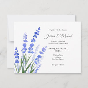 Watercolor Lavender Bouquet  Invitation