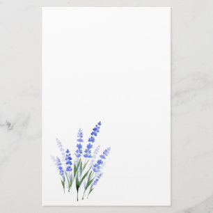 Watercolor Lavender Bouquet Stationery