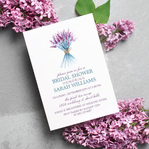 Watercolor Lavender Bridal Shower Invitation
