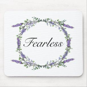 Watercolor lavender eucalyptus bohobotanical mouse pad