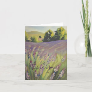 Watercolor lavender field customizable card