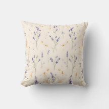 Watercolor Lavender Field Floral Pattern