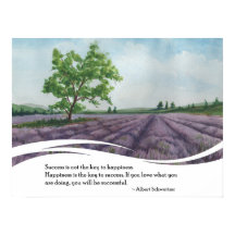Watercolor Lavender Field Quote Wall Art Print 