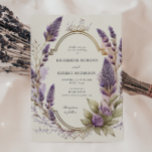 Watercolor Lavender Floral Regal Wedding Invitation<br><div class="desc">Our "Lavender Regal Wedding" collection features watercolor lavender florals paired with golden frames and easily customizable fonts for a perfectly elegant garden wedding. Check our store for more items from this collection. Contact us if you have any special requests through email or chat and we will be happy to help....</div>