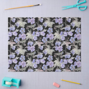 Watercolor Lavender Floral  Tissue Paper