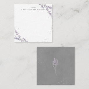 Watercolor lavender flowers card